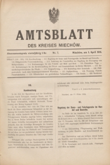 Amtsblatt des Kreises Miechów. 1916, Nr. 7 (1 April)