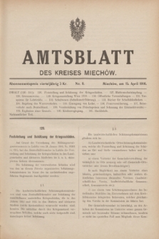 Amtsblatt des Kreises Miechów. 1916, Nr. 8 (15 April)