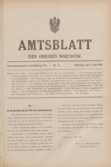 Amtsblatt des Kreises Miechów. 1916, Nr. 11 (1 Juni)