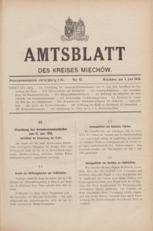 Amtsblatt des Kreises Miechów. 1916, Nr. 13 (1 Juli)