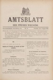Amtsblatt des Kreises Miechów. 1916, Nr. 15 (1 August)