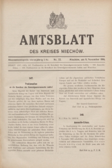 Amtsblatt des Kreises Miechów. 1916, Nr. 22 (9 November)