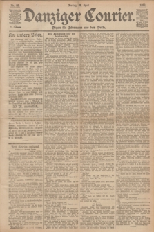 Danziger Courier : Organ für Jedermann aus dem Volke. Jg.12, Nr. 99 (28 April 1893) + dod.