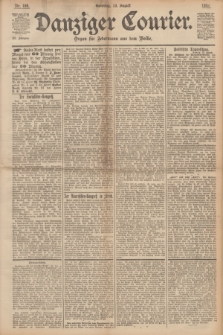 Danziger Courier : Organ für Jedermann aus dem Volke. Jg.12, Nr. 189 (13 August 1893) + dod.