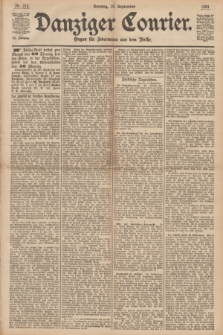 Danziger Courier : Organ für Jedermann aus dem Volke. Jg.12, Nr. 213 (10 September 1893) + dod.