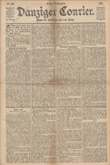 Danziger Courier : Organ für Jedermann aus dem Volke. Jg.12, Nr. 223 (22 September 1893) + dod.