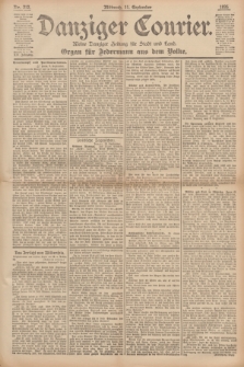 Danziger Courier : Kleine Danziger Zeitung für Stadt und Land : Organ für Jedermann aus dem Volke. Jg.14, Nr. 212 (11 September 1895)