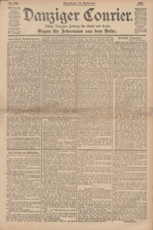 Danziger Courier : Kleine Danziger Zeitung für Stadt und Land : Organ für Jedermann aus dem Volke. Jg.14, Nr. 215 (14 September 1895)