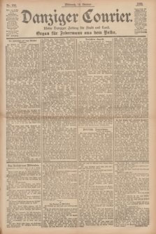 Danziger Courier : Kleine Danziger Zeitung für Stadt und Land : Organ für Jedermann aus dem Volke. Jg.14, Nr. 242 (16 Oktober 1895)