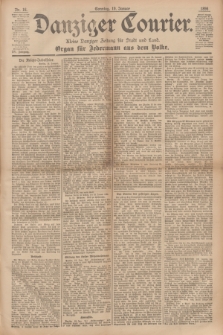 Danziger Courier : Kleine Danziger Zeitung für Stadt und Land : Organ für Jedermann aus dem Volke. Jg.15, Nr. 16 (19 Januar 1896) + dod.