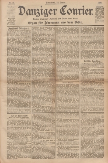 Danziger Courier : Kleine Danziger Zeitung für Stadt und Land : Organ für Jedermann aus dem Volke. Jg.15, Nr. 21 (25 Januar 1896)