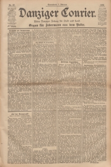 Danziger Courier : Kleine Danziger Zeitung für Stadt und Land : Organ für Jedermann aus dem Volke. Jg.15, Nr. 27 (1 Februar 1896)