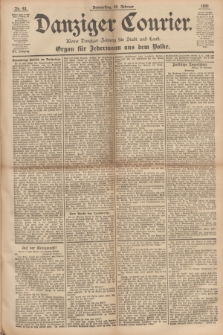 Danziger Courier : Kleine Danziger Zeitung für Stadt und Land : Organ für Jedermann aus dem Volke. Jg.15, Nr. 43 (20 Februar 1896)