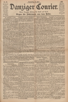 Danziger Courier : Kleine Danziger Zeitung für Stadt und Land : Organ für Jedermann aus dem Volke. Jg.15, Nr. 89 (16 April 1896)