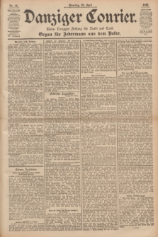 Danziger Courier : Kleine Danziger Zeitung für Stadt und Land : Organ für Jedermann aus dem Volke. Jg.15, Nr. 98 (26 April 1896) + dod.