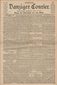 Danziger Courier : Kleine Danziger Zeitung für Stadt und Land : Organ für Jedermann aus dem Volke. Jg.15, Nr. 144 (21 Juni 1896) + dod.