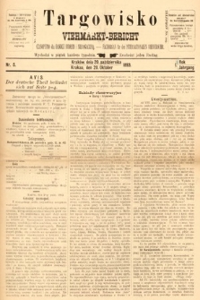 Targowisko : czasopismo dla handlu bydłem i nierogacizną = Viehmerkt-Bericht : Fachorgan für den Internationalem Viehverkehr. 1893, nr 5