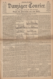 Danziger Courier : Kleine Danziger Zeitung für Stadt und Land : Organ für Jedermann aus dem Volke. Jg.15, Nr. 195 (20 August 1896)