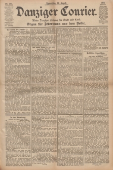 Danziger Courier : Kleine Danziger Zeitung für Stadt und Land : Organ für Jedermann aus dem Volke. Jg.15, Nr. 201 (27 August 1896)
