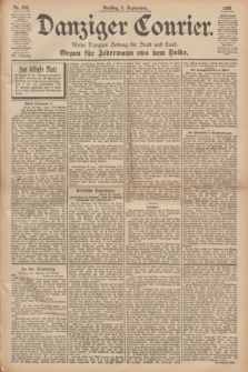 Danziger Courier : Kleine Danziger Zeitung für Stadt und Land : Organ für Jedermann aus dem Volke. Jg.15, Nr. 205 (1 September 1896)