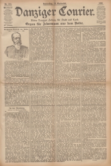 Danziger Courier : Kleine Danziger Zeitung für Stadt und Land : Organ für Jedermann aus dem Volke. Jg.15, Nr. 213 (10 September 1896)