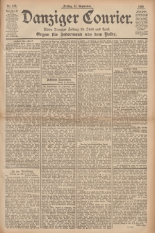 Danziger Courier : Kleine Danziger Zeitung für Stadt und Land : Organ für Jedermann aus dem Volke. Jg.15, Nr. 214 (11 September 1896) + dod.