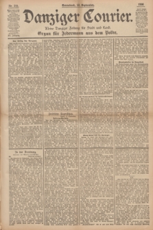 Danziger Courier : Kleine Danziger Zeitung für Stadt und Land : Organ für Jedermann aus dem Volke. Jg.15, Nr. 215 (12 September 1896)