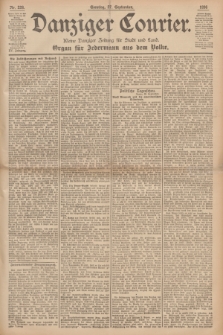 Danziger Courier : Kleine Danziger Zeitung für Stadt und Land : Organ für Jedermann aus dem Volke. Jg.15, Nr. 228 (27 September 1896) + dod.