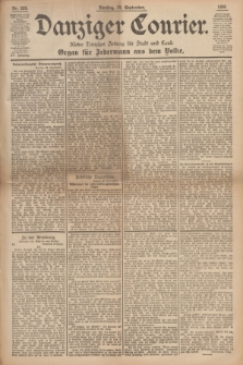 Danziger Courier : Kleine Danziger Zeitung für Stadt und Land : Organ für Jedermann aus dem Volke. Jg.15, Nr. 229 (29 September 1896)