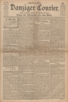Danziger Courier : Kleine Danziger Zeitung für Stadt und Land : Organ für Jedermann aus dem Volke. Jg.15, Nr. 231 (1 Oktober 1896)