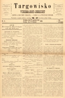 Targowisko : czasopismo dla handlu bydłem i nierogacizną = Viehmerkt-Bericht : Fachorgan für den Internationalem Viehverkehr. 1893, nr 6