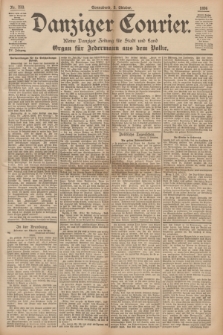 Danziger Courier : Kleine Danziger Zeitung für Stadt und Land : Organ für Jedermann aus dem Volke. Jg.15, Nr. 233 (3 Oktober 1896)