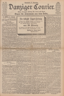 Danziger Courier : Kleine Danziger Zeitung für Stadt und Land : Organ für Jedermann aus dem Volke. Jg.15, Nr. 274 (21 November 1896)