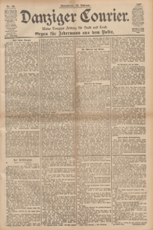 Danziger Courier : Kleine Danziger Zeitung für Stadt und Land : Organ für Jedermann aus dem Volke. Jg.16, Nr. 43 (20 Februar 1897)