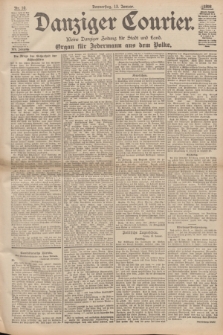 Danziger Courier : Kleine Danziger Zeitung für Stadt und Land : Organ für Jedermann aus dem Volke. Jg.17, Nr. 10 (13 Januar 1898)