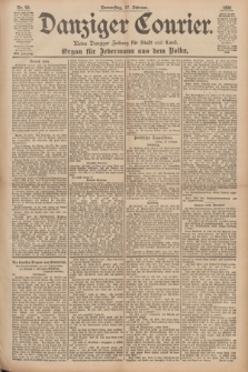 Danziger Courier : Kleine Danziger Zeitung für Stadt und Land : Organ für Jedermann aus dem Volke. Jg.17, Nr. 40 (17 Februar 1898)