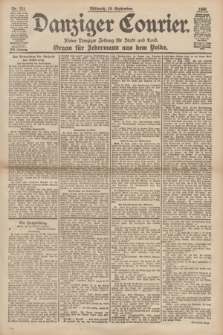 Danziger Courier : Kleine Danziger Zeitung für Stadt und Land : Organ für Jedermann aus dem Volke. Jg.17, Nr. 215 (14 September 1898)