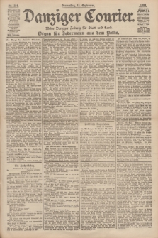Danziger Courier : Kleine Danziger Zeitung für Stadt und Land : Organ für Jedermann aus dem Volke. Jg.17, Nr. 216 (15 September 1898)