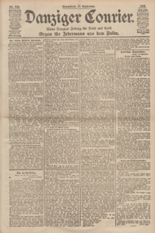 Danziger Courier : Kleine Danziger Zeitung für Stadt und Land : Organ für Jedermann aus dem Volke. Jg.17, Nr. 218 (17 September 1898)