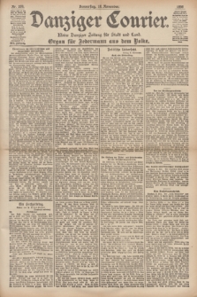 Danziger Courier : Kleine Danziger Zeitung für Stadt und Land : Organ für Jedermann aus dem Volke. Jg.17, Nr. 264 (10 November 1898)
