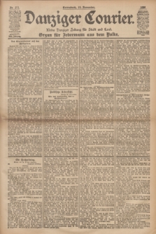 Danziger Courier : Kleine Danziger Zeitung für Stadt und Land : Organ für Jedermann aus dem Volke. Jg.17, Nr. 271 (19 November 1898)
