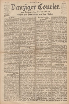 Danziger Courier : Kleine Danziger Zeitung für Stadt und Land : Organ für Jedermann aus dem Volke. Jg.18, Nr. 101 (30 April 1899) + dod.