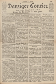 Danziger Courier : Kleine Danziger Zeitung für Stadt und Land : Organ für Jedermann aus dem Volke. Jg.19, Nr. 8 (11 Januar 1900) + dod.