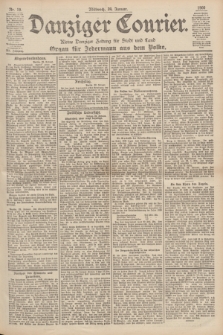 Danziger Courier : Kleine Danziger Zeitung für Stadt und Land : Organ für Jedermann aus dem Volke. Jg.19, Nr. 19 (24 Januar 1900)