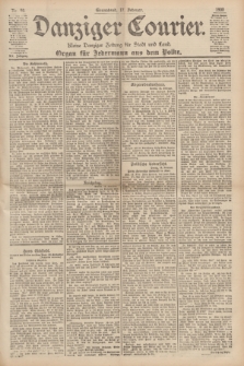 Danziger Courier : Kleine Danziger Zeitung für Stadt und Land : Organ für Jedermann aus dem Volke. Jg.19, Nr. 40 (17 Februar 1900)