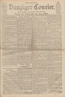 Danziger Courier : Kleine Danziger Zeitung für Stadt und Land : Organ für Jedermann aus dem Volke. Jg.19, Nr. 43 (21 Februar 1900)