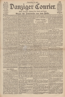 Danziger Courier : Kleine Danziger Zeitung für Stadt und Land : Organ für Jedermann aus dem Volke. Jg.19, Nr. 90 (19 April 1900)