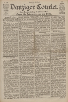 Danziger Courier : Kleine Danziger Zeitung für Stadt und Land : Organ für Jedermann aus dem Volke. Jg.19, Nr. 138 (16 Juni 1900)