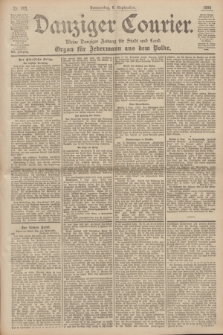 Danziger Courier : Kleine Danziger Zeitung für Stadt und Land : Organ für Jedermann aus dem Volke. Jg.19, Nr. 208 (6 September 1900)