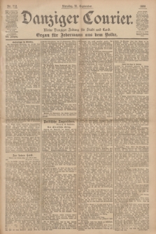 Danziger Courier : Kleine Danziger Zeitung für Stadt und Land : Organ für Jedermann aus dem Volke. Jg.19, Nr. 212 (11 September 1900)